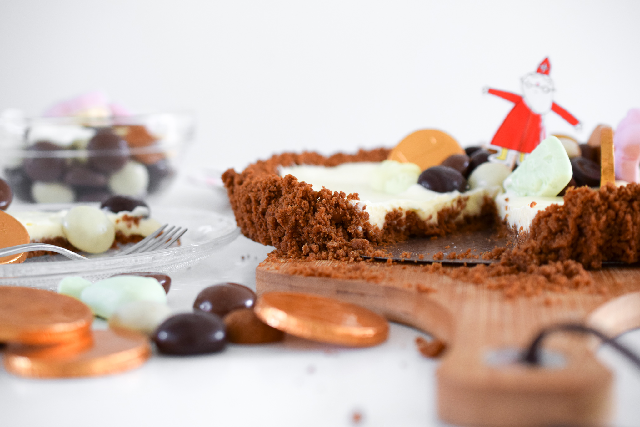 kruidnotentaart met witte chocolademousse