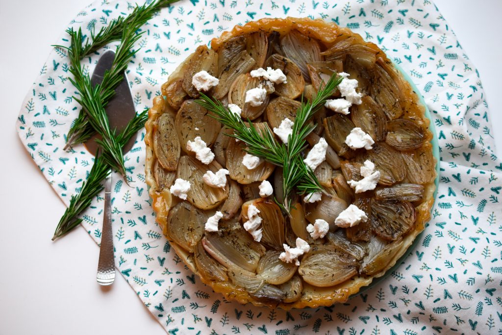 tarte tatin met sjalotten