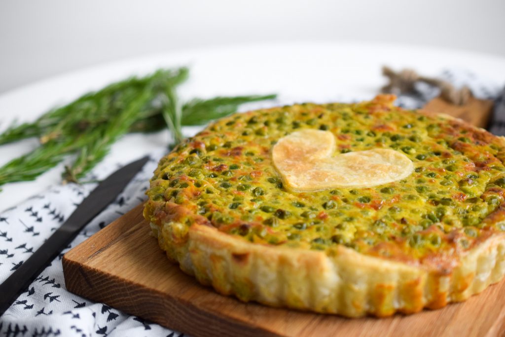 Vegetarische quiche met doperwten en oesterzwammen - Gabriella van Rosmalen