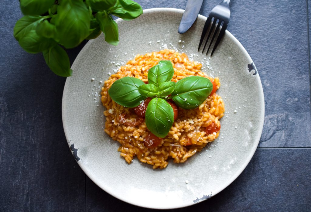 vegetarische tomaten risotto