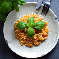 Vegetarische tomaten risotto