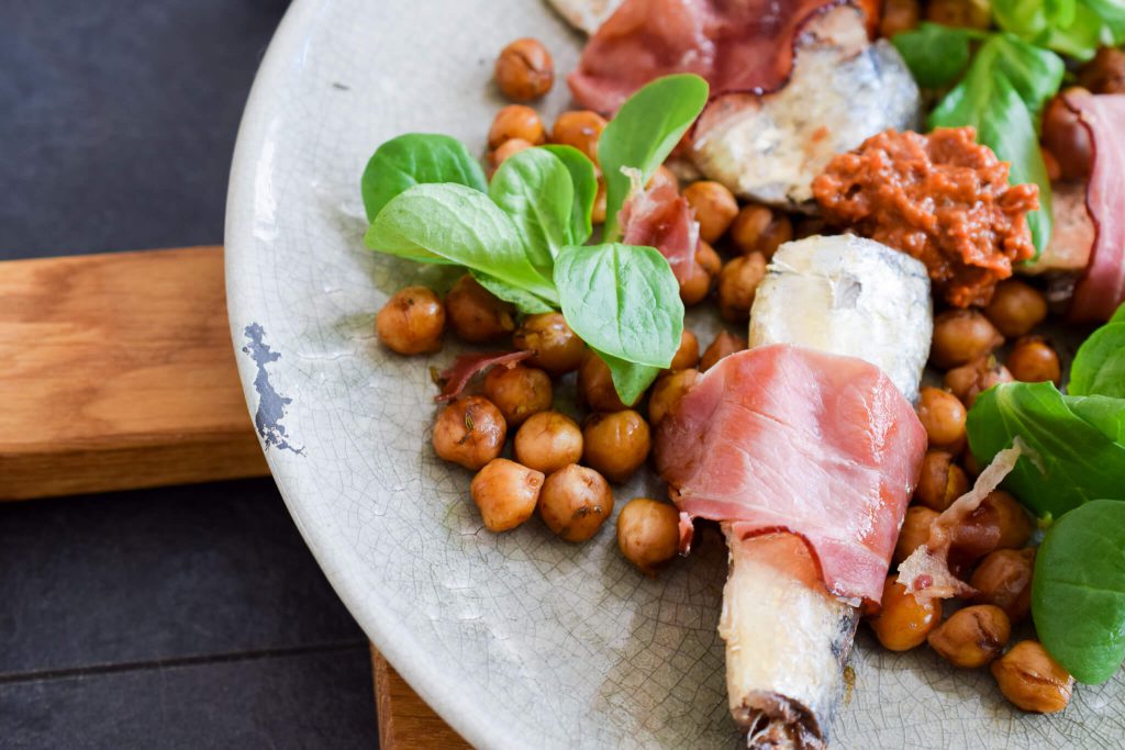 zomerse salade met sardines